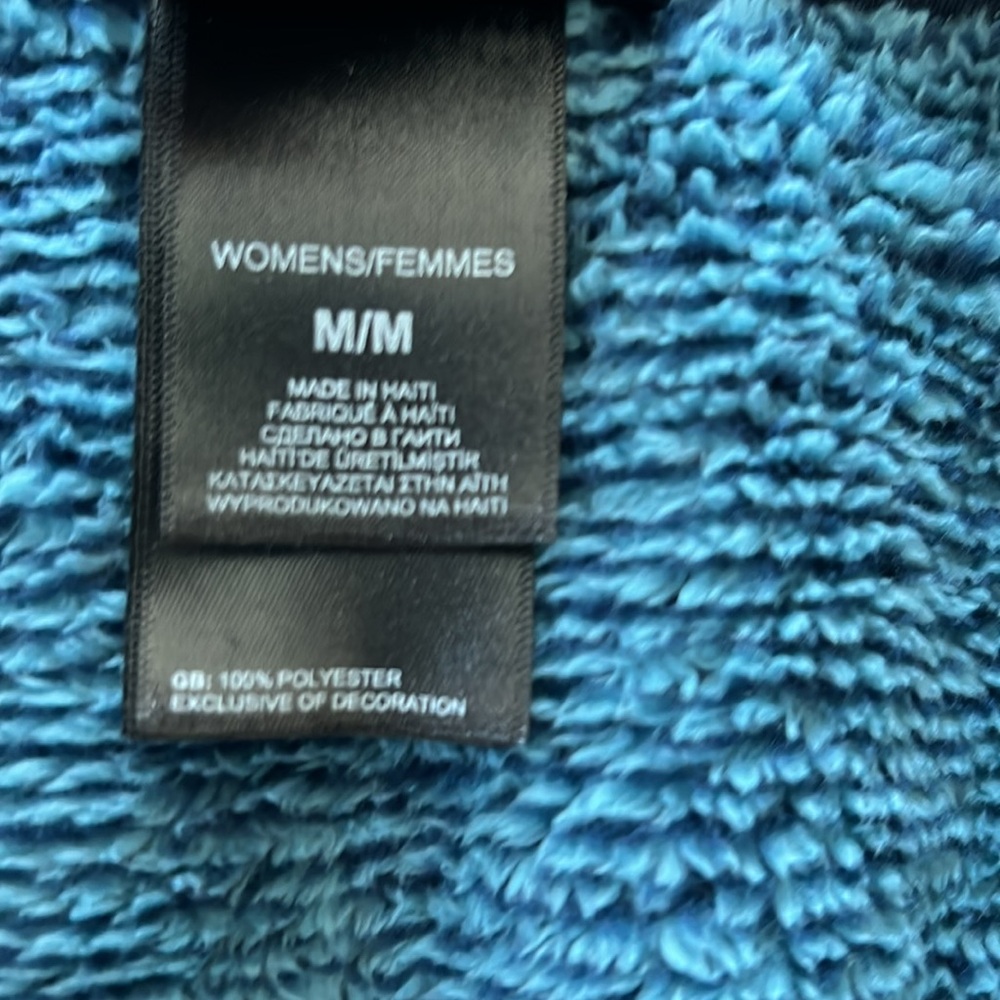 The North Face Women's Osito 2 Fleece Jacket Blue Black Stripe Zip-Up - Picture 9 of 10